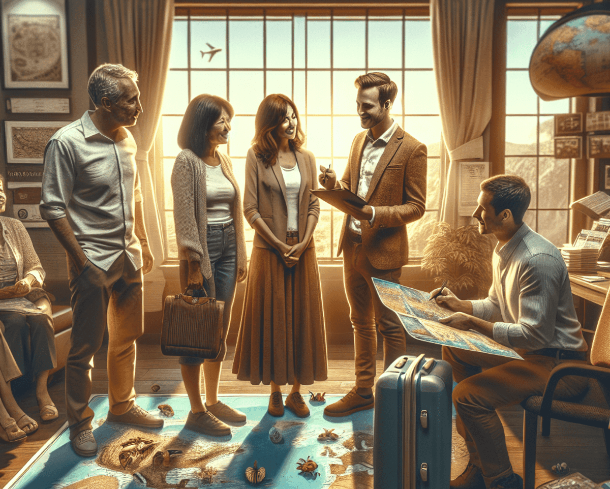 Tour Operators: The Unsung Heroes of Travel Planning - Happy tourists with guide in cityscape background