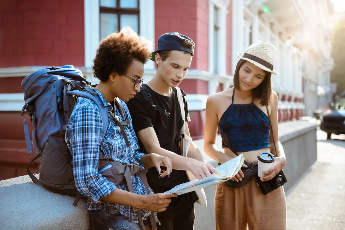 Local Tour Operator Business Guiding Happy Tourists in Exotic Destination
